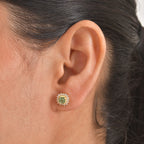 D'Joy Natural Green Apatite, White Zircon Solitaire Stud Push Post Earring Sterling Silver  1.124  Ct._8675504_1
