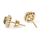 D'Joy Natural Green Apatite, White Zircon Solitaire Stud Push Post Earring Sterling Silver  1.124  Ct._8675504_3