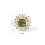 D'Joy Natural Green Apatite, White Zircon Solitaire Stud Push Post Earring Sterling Silver  1.124  Ct._8675504_5