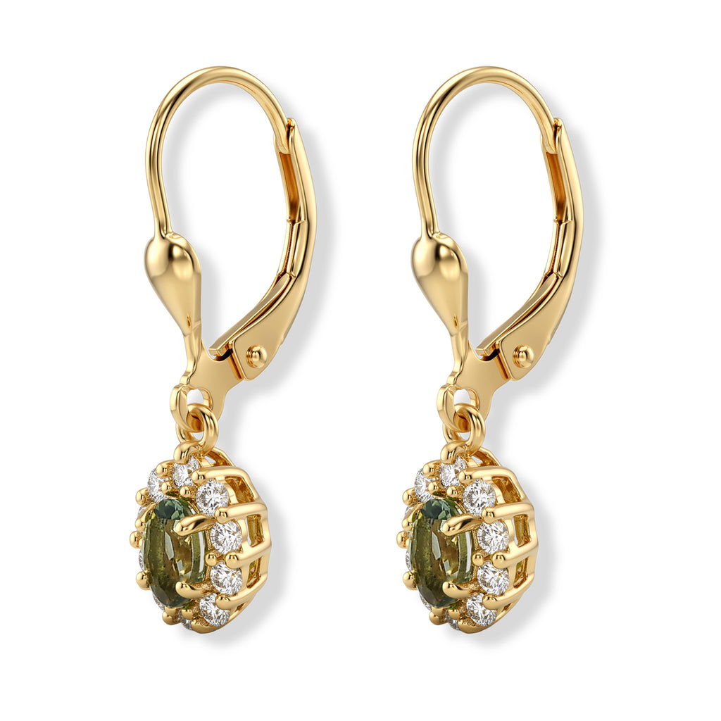 D'Joy Natural Green Apatite, White Zircon Earring Sterling Silver  0.930  Ct._8675508_3