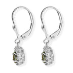 D'Joy Natural Green Apatite, White Zircon Earring in Platinum OverlaySterling Silver  0.930  Ct._8675514_4