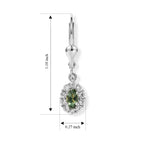 D'Joy Natural Green Apatite, White Zircon Earring in Platinum OverlaySterling Silver  0.930  Ct._8675514_5