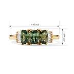 D'Joy Natural Green Apatite, White Diamond 3 Stone Ring Sterling Silver  0.923  Ct._8675521_5