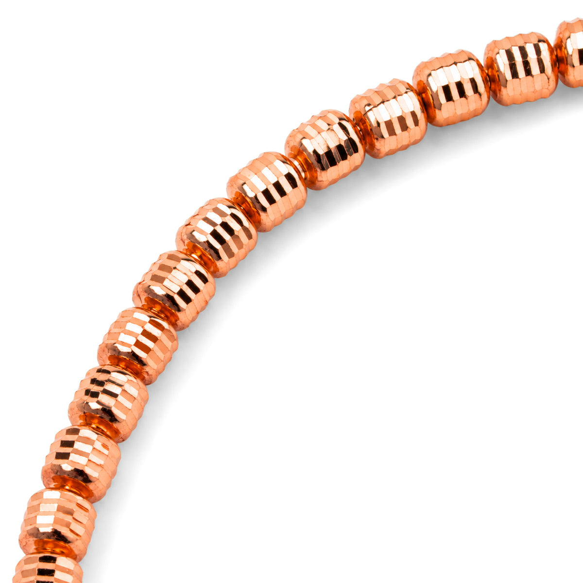 Italian Made - Stretchable Chain Bracelet (Size - 6.75) in Rose Gold Plated Sterling Silver V32519636 3