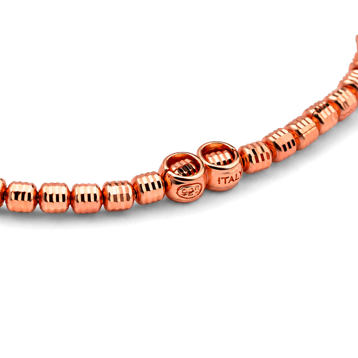 Italian Made - Stretchable Chain Bracelet (Size - 6.75) in Rose Gold Plated Sterling Silver V32519636 4
