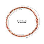 Italian Made - Stretchable Chain Bracelet (Size - 6.75) in Rose Gold Plated Sterling Silver_8675535_5