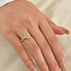 D'Joy Natural Green Apatite, White Zircon Main Stone With Surrounding Stone Ring Sterling Silver  0.721  Ct._8675540_1