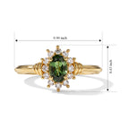 D'Joy Natural Green Apatite, White Zircon Main Stone With Surrounding Stone Ring Sterling Silver  0.721  Ct._8675540_5
