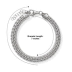 Rhodium Overlay Sterling Silver Bracelet (Size - 7+1 Ext)_8675555_2