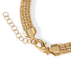 Yellow Gold Plated Sterling Silver Bracelet (Size - 7+1 Ext)_8675556_1