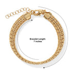 Yellow Gold Plated Sterling Silver Bracelet (Size - 7+1 Ext)_8675556_2