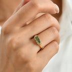 D'Joy Natural Green Apatite, White Diamond 3 Stone Ring Sterling Silver  0.923  Ct._8675599_1