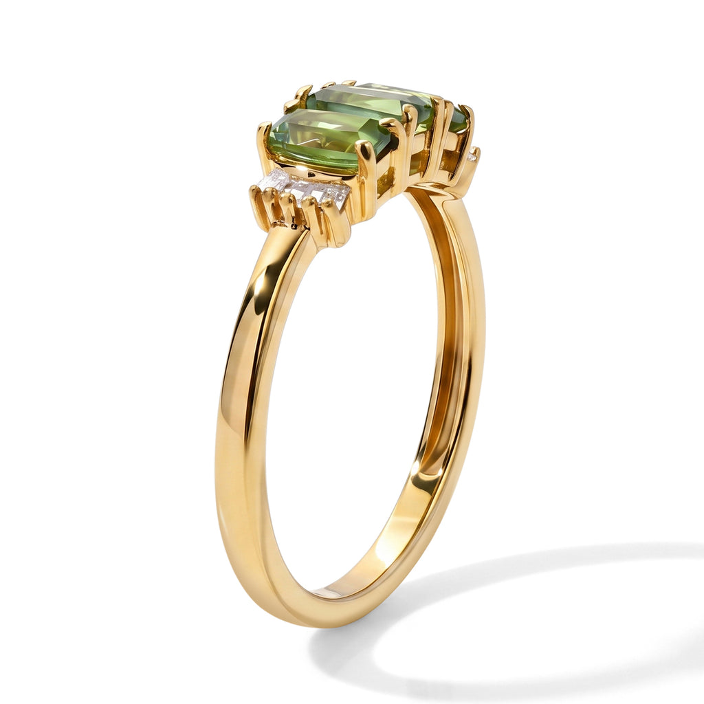 D'Joy Natural Green Apatite, White Diamond 3 Stone Ring Sterling Silver  0.923  Ct._8675601_3