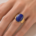 EverTrue - Lapis Lazuli Solitaire Ring in Yellow Gold Tone 11.33 Ct._8676194_1