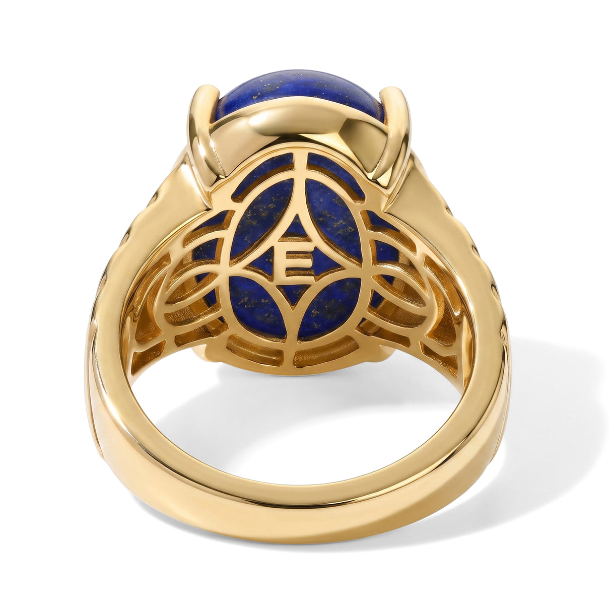 EverTrue - Lapis Lazuli Solitaire Ring in Yellow Gold Tone 11.33 Ct. V32490927 5