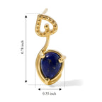 EverTrue - Lapis Lazuli Earring in Yellow Gold Tone 3.10 Ct._8676261_4
