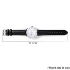 William Hunt Relief Horse Miyota 1L45 Japan Movement 5ATM WR Silver Hydraulic Meteorite Dial & IPS Plating 304 Stainless Steel Case Mens Watch with Black Leather Strap_8676359_6