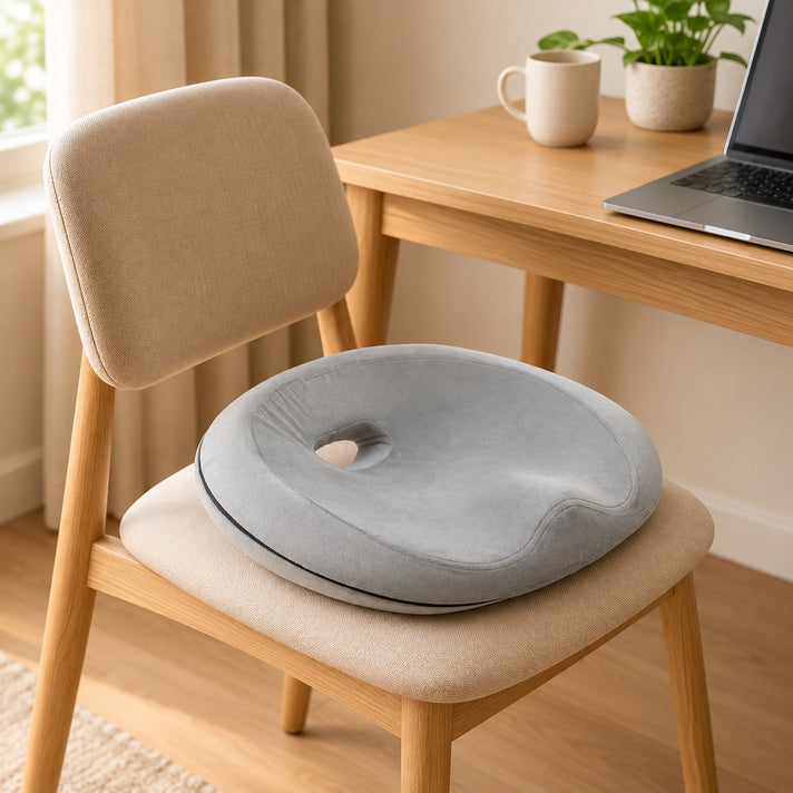 LIVMORE Micro Mink Memory Foam Multi-Use Seat Cushion - Back Support, Chairs, Bed - Grey 8676580 2