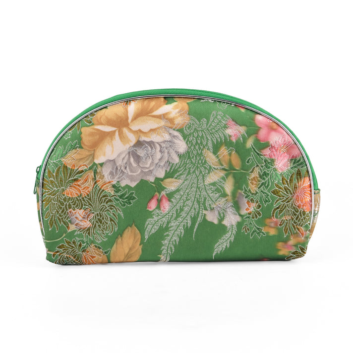 Set of 10 Floral Print Zippered Jewellery &amp; Cosmetic Pouches - Green 8677129 2