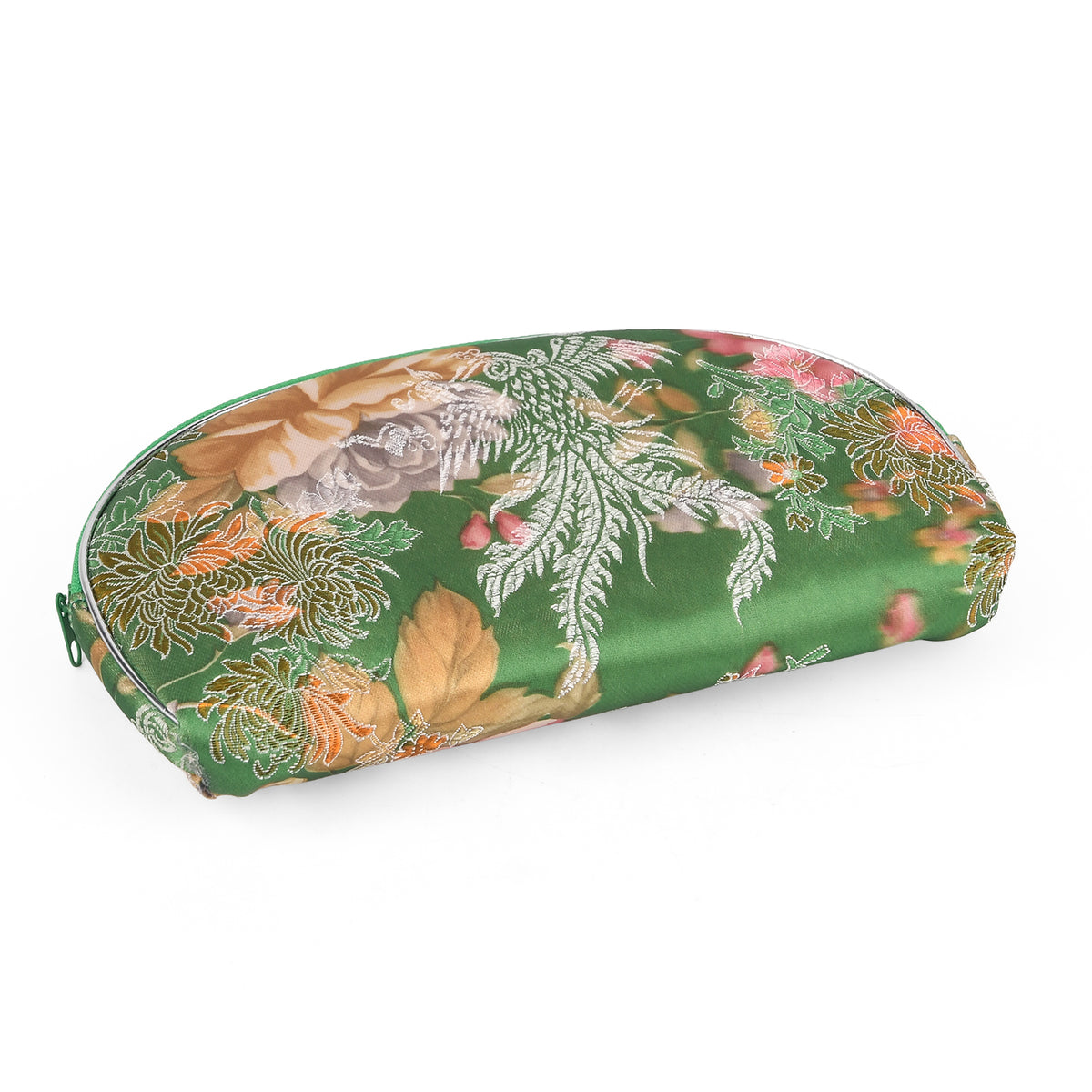 Set of 10 Floral Print Zippered Jewellery &amp; Cosmetic Pouches - Green V32637360 4