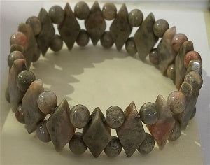 Unakite Beads Princess Bracelet (Size - 7) 155.00 Ct. V32746413 0