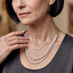 White Shell Pearl Adjustable Beads Necklace (Size - 18+2 Ext) in White Tone 200.00 Ct._8677844_2