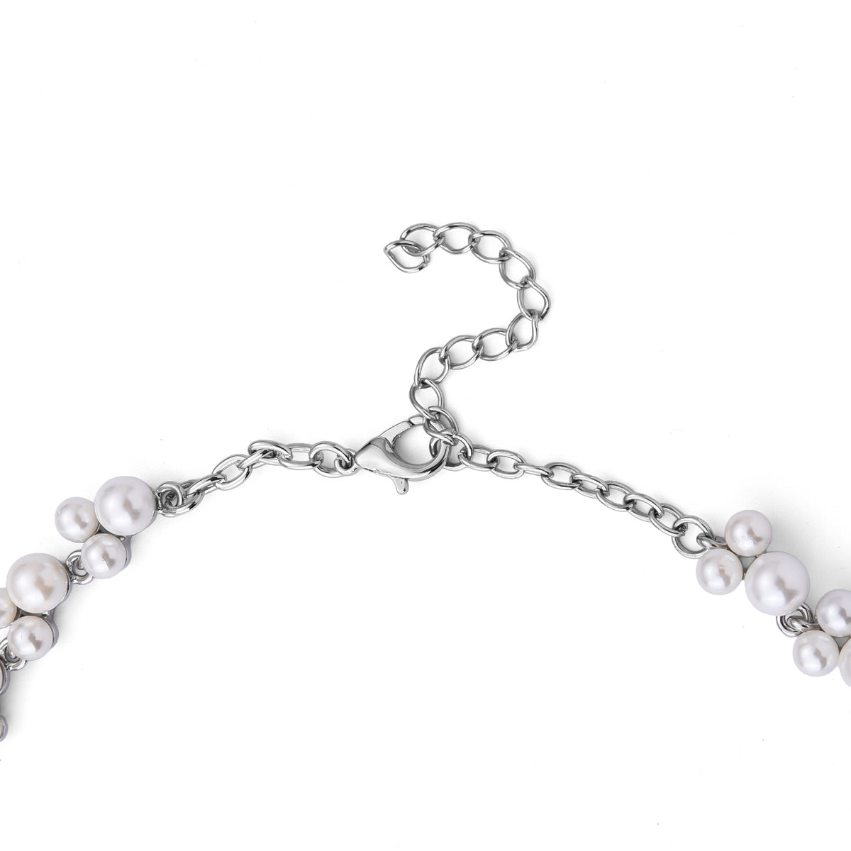 White Shell Pearl Adjustable Beads Necklace (Size - 18+2 Ext) in White Tone 200.00 Ct. 8677844 5