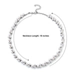 White Shell Pearl Adjustable Beads Necklace (Size - 18+2 Ext) in White Tone 200.00 Ct._8677844_5