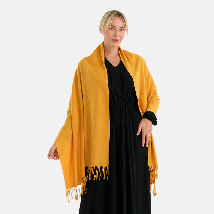 La Marey Patterned Scarf (Size - One Size) - Yellow 8677967 1