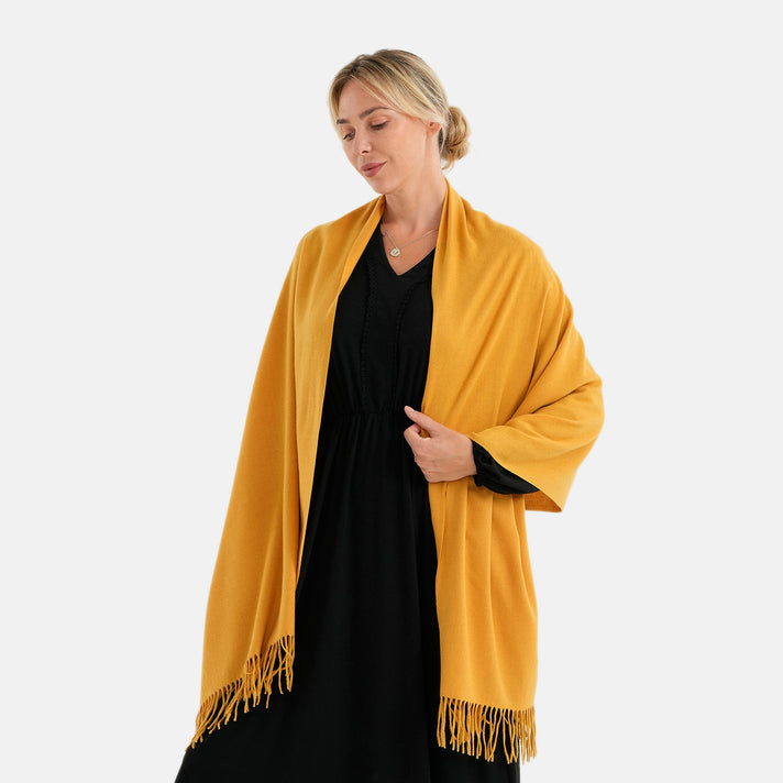 La Marey Patterned Scarf (Size - One Size) - Yellow 8677967 2