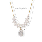 Multi Color Keshi Pearl & White Fresh Water Pearl Beads Necklace (Size - 20+1 Ext) 25.00 Ct._8678129_4