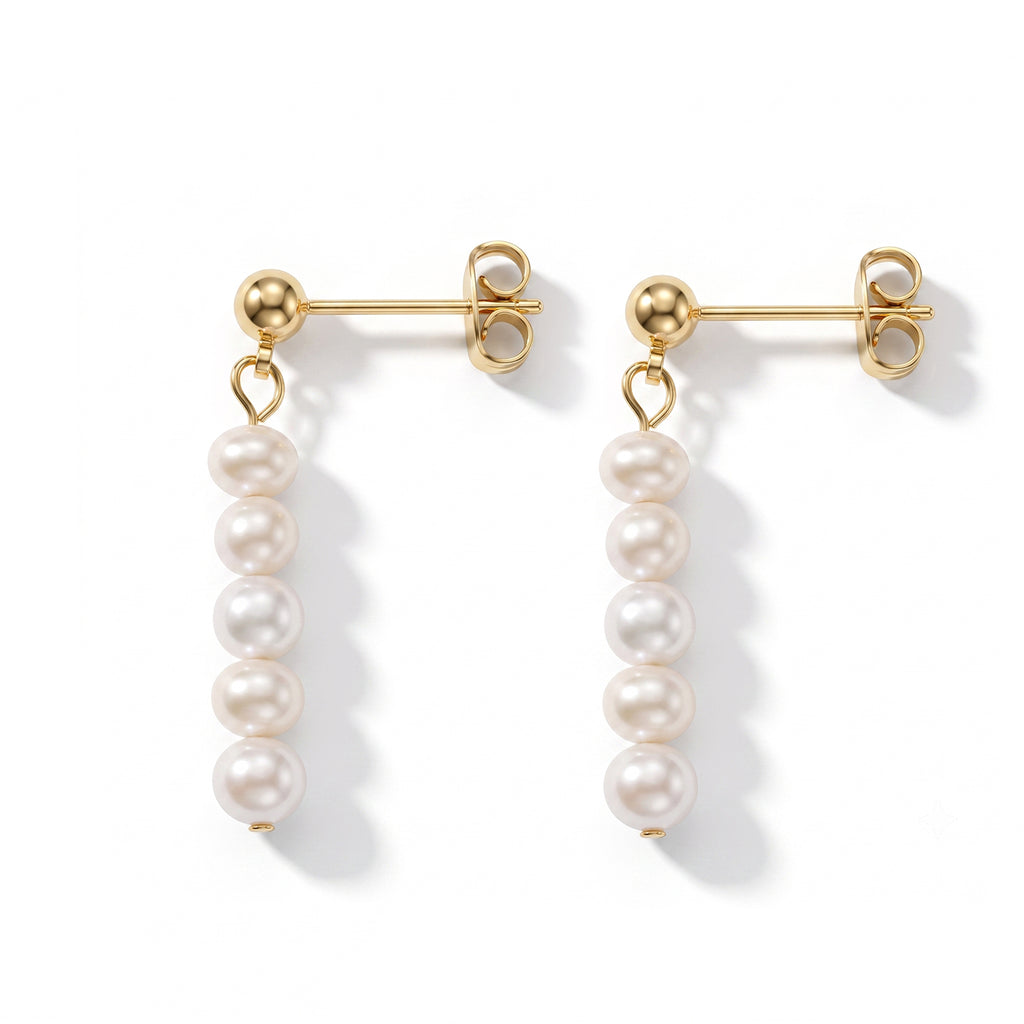 White Fresh Water Pearl Dangle Earring with Push Back 5.00 Ct._8678168_3