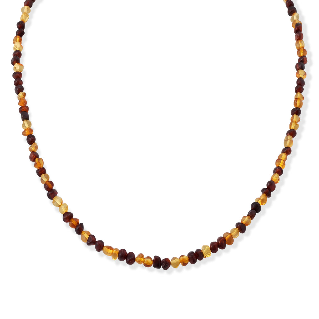 Multi Color Amber Beads Necklace (Size - 20) 50.00 Ct._8679261
