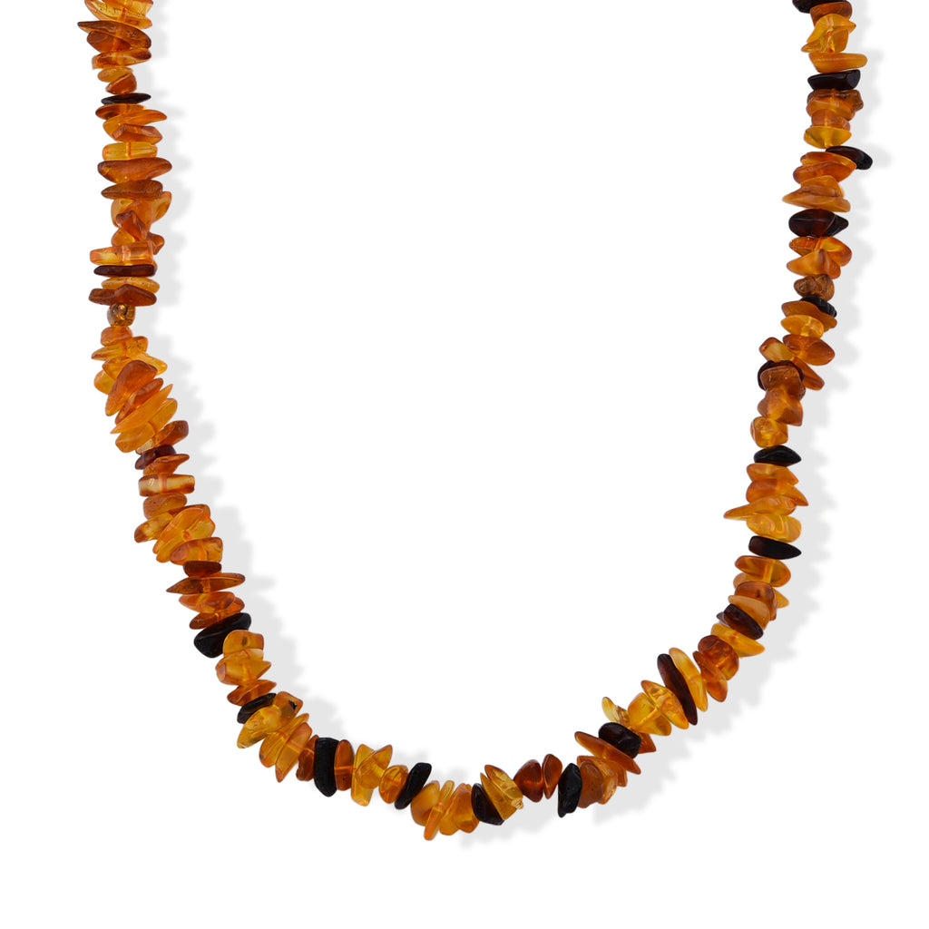 D'Joy - Multi Color Amber Adjustable Necklace (Size - 20+2 Ext) in Yellow Gold Plated Sterling Silver 150.00 Ct._8679312