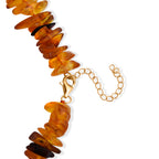 D'Joy - Multi Color Amber Adjustable Necklace (Size - 20+2 Ext) in Yellow Gold Plated Sterling Silver 150.00 Ct._8679312_3