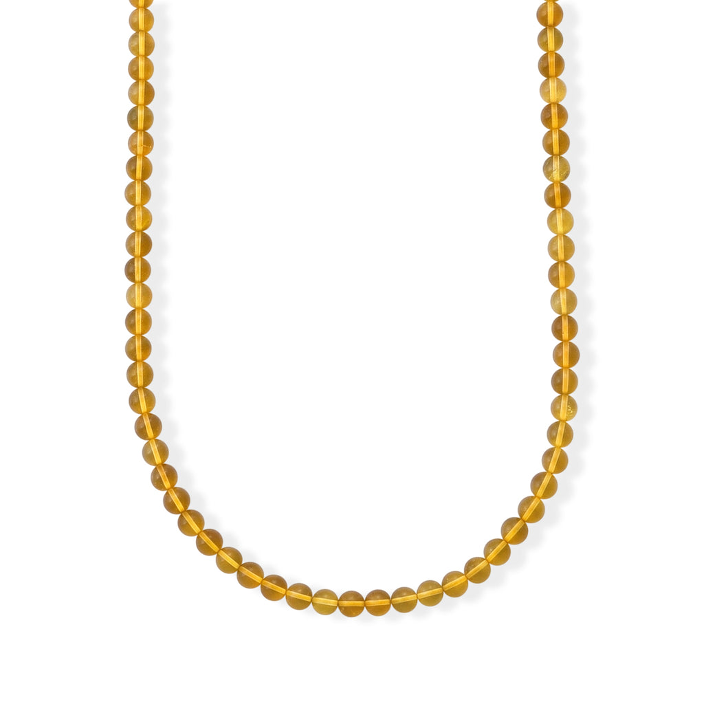 D'Joy Amber Beads Necklace in Rhodium OverlaySterling Silver  100.000  Ct._8679391