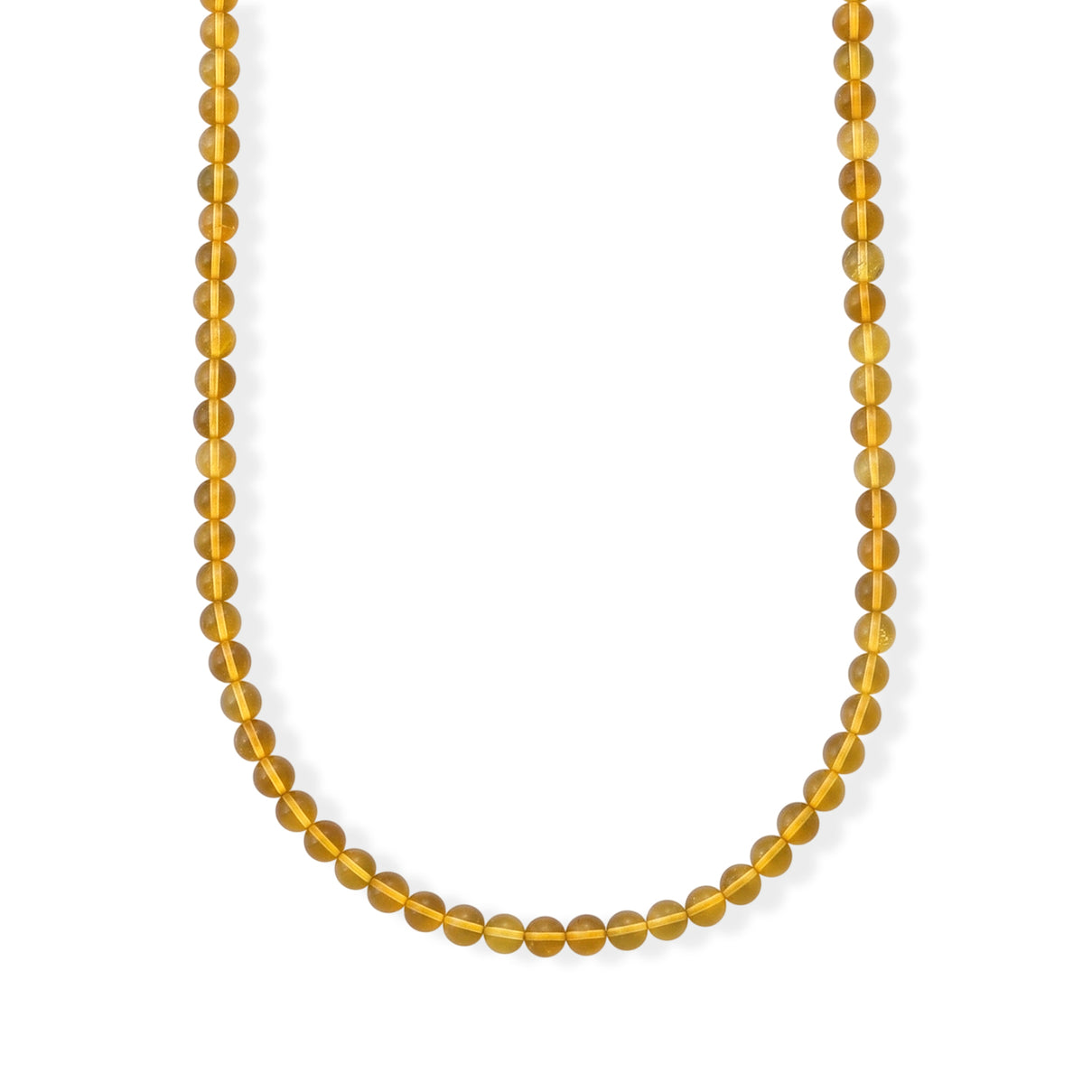 D'Joy - Amber Adjustable Beads Necklace (Size - 20+2 Ext) in Rhodium Overlay Sterling Silver 55.00 Ct. 8679391 0