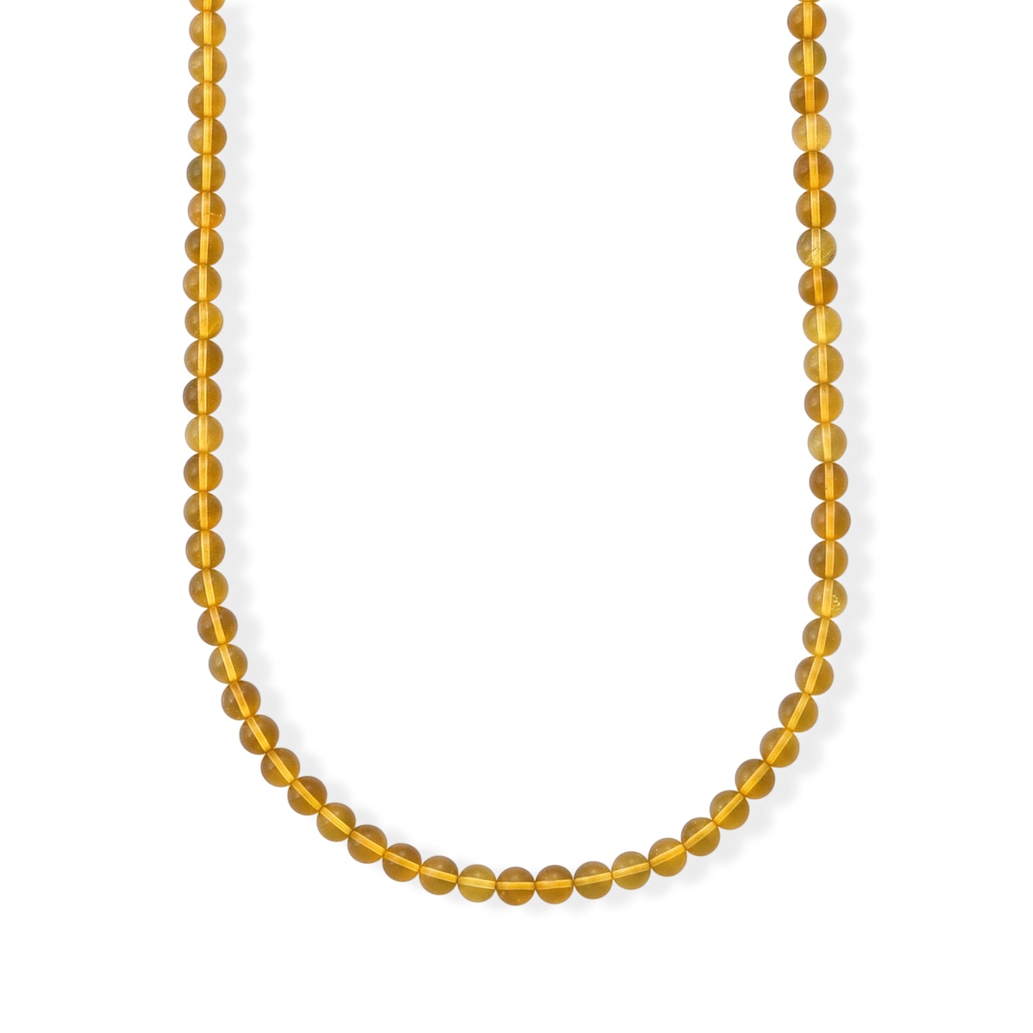 D'Joy - Amber Adjustable Beads Necklace (Size - 20+2 Ext) in Rhodium Overlay Sterling Silver 55.00 Ct. 8679391 0