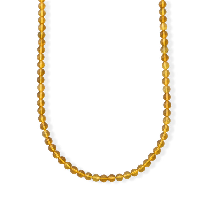 D'Joy - Amber Adjustable Beads Necklace (Size - 20-2 Ext) in Rhodium Overlay Sterling Silver 55.00 Ct. 8679391 1