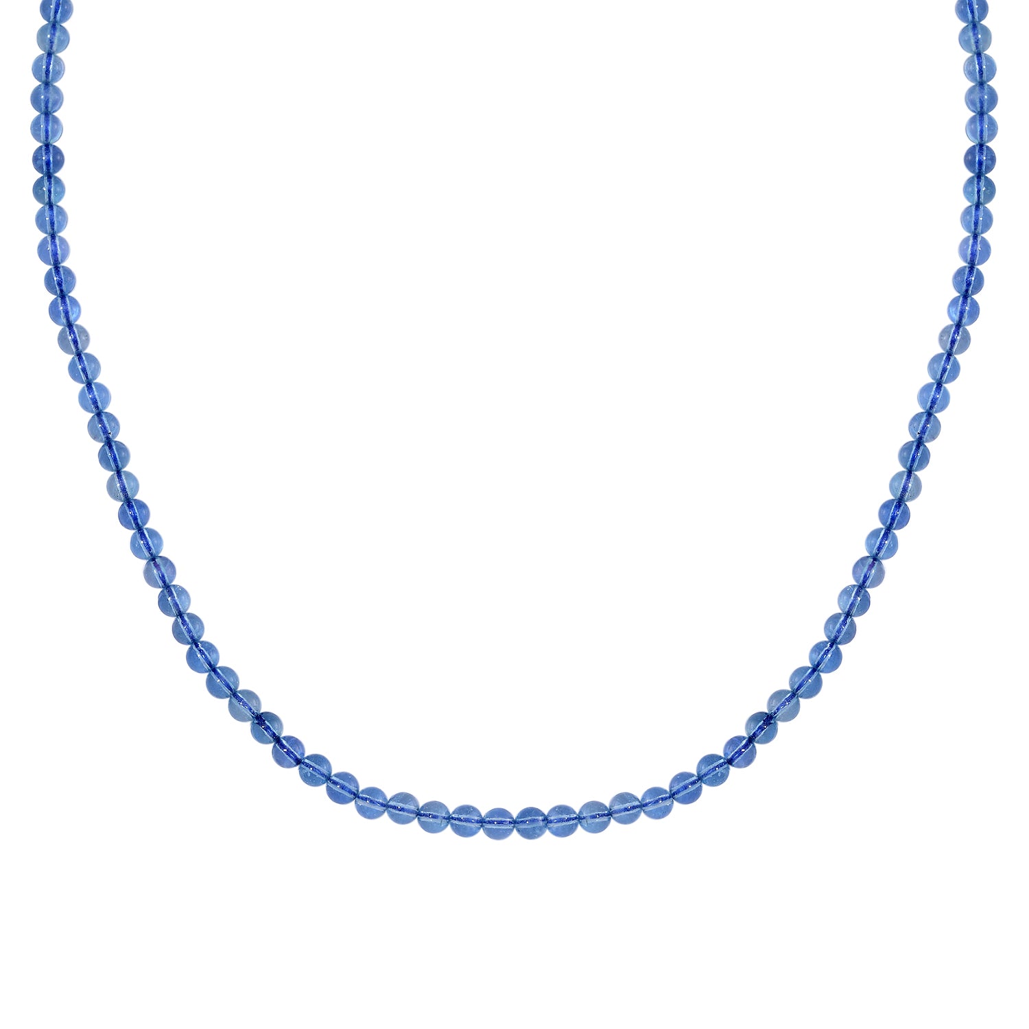 D'Joy - Santamaria Aquamarine Beads Necklace (Size - 20-2 Ext) in Rhodium Overlay Sterling Silver 102.00 Ct. 8679392 0