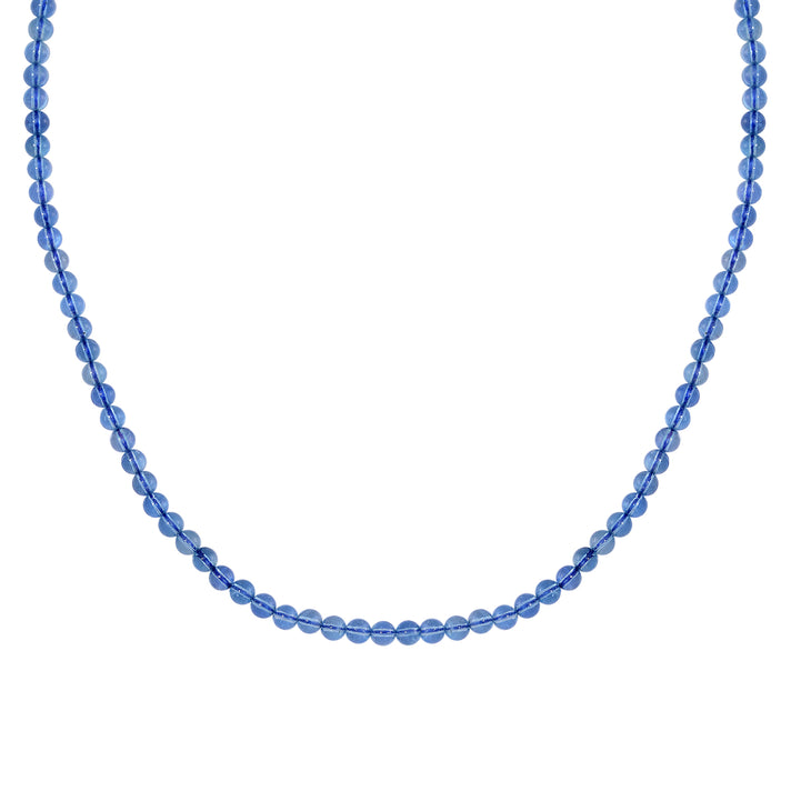 D'Joy - Santamaria Aquamarine Beads Necklace (Size - 20+2 Ext) in Rhodium Overlay Sterling Silver 102.00 Ct. 8679392 1