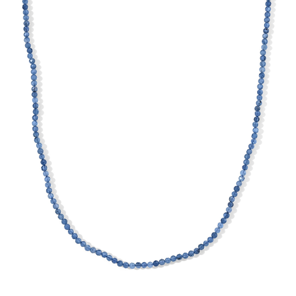 D'Joy - Santamaria Aquamarine Beads Necklace (Size - 20, Adjustable) in Rhodium Overlay Sterling Silver 40.00 Ct._8679393