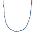 D'Joy - Santamaria Aquamarine Beads Necklace (Size - 20, Adjustable) in Rhodium Overlay Sterling Silver 40.00 Ct._8679393
