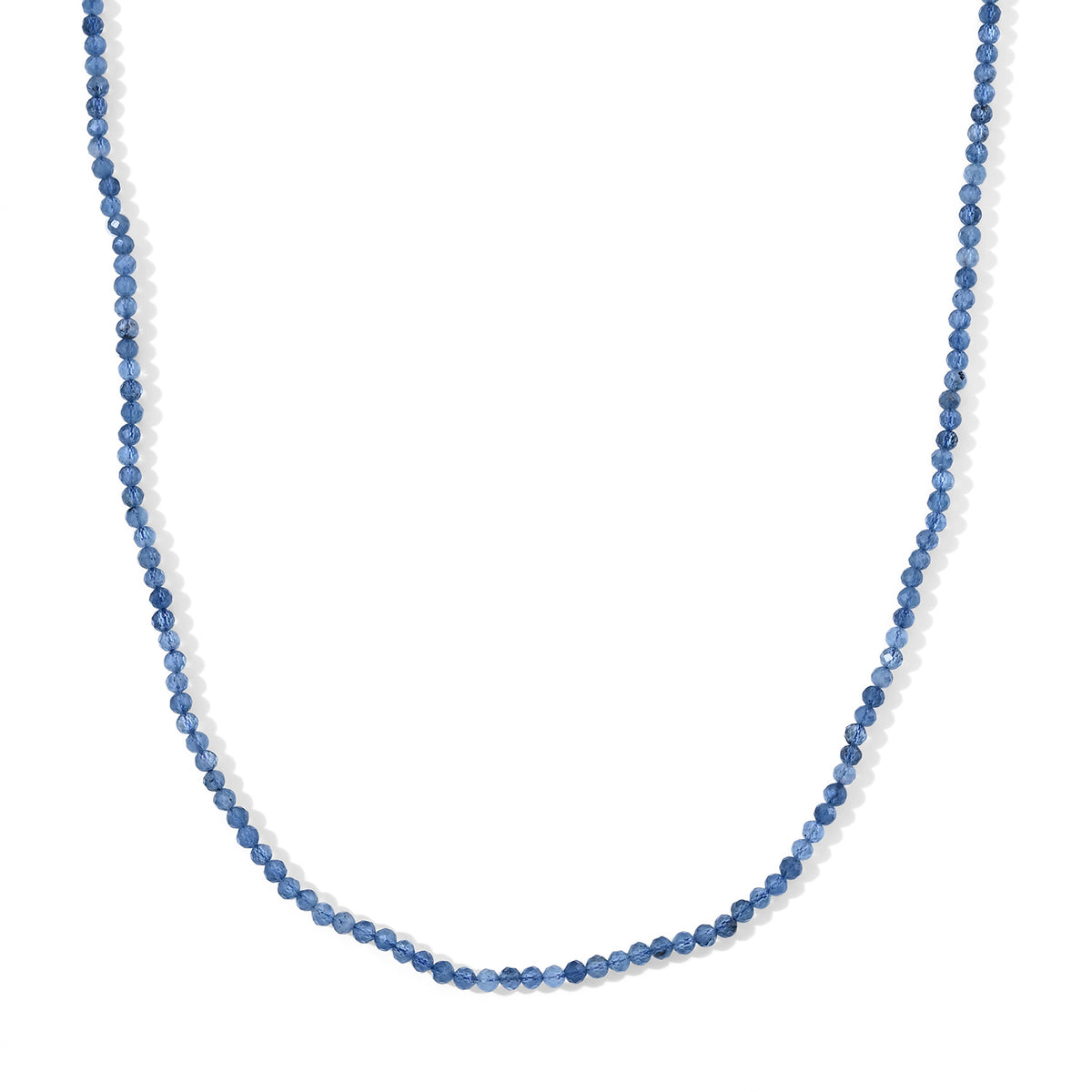 D'Joy - Santamaria Aquamarine Beads Necklace (Size - 20, Adjustable) in Rhodium Overlay Sterling Silver 40.00 Ct. 8679393 0