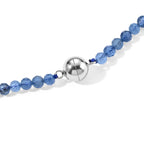 D'Joy - Santamaria Aquamarine Beads Necklace (Size - 20, Adjustable) in Rhodium Overlay Sterling Silver 40.00 Ct._8679393_2