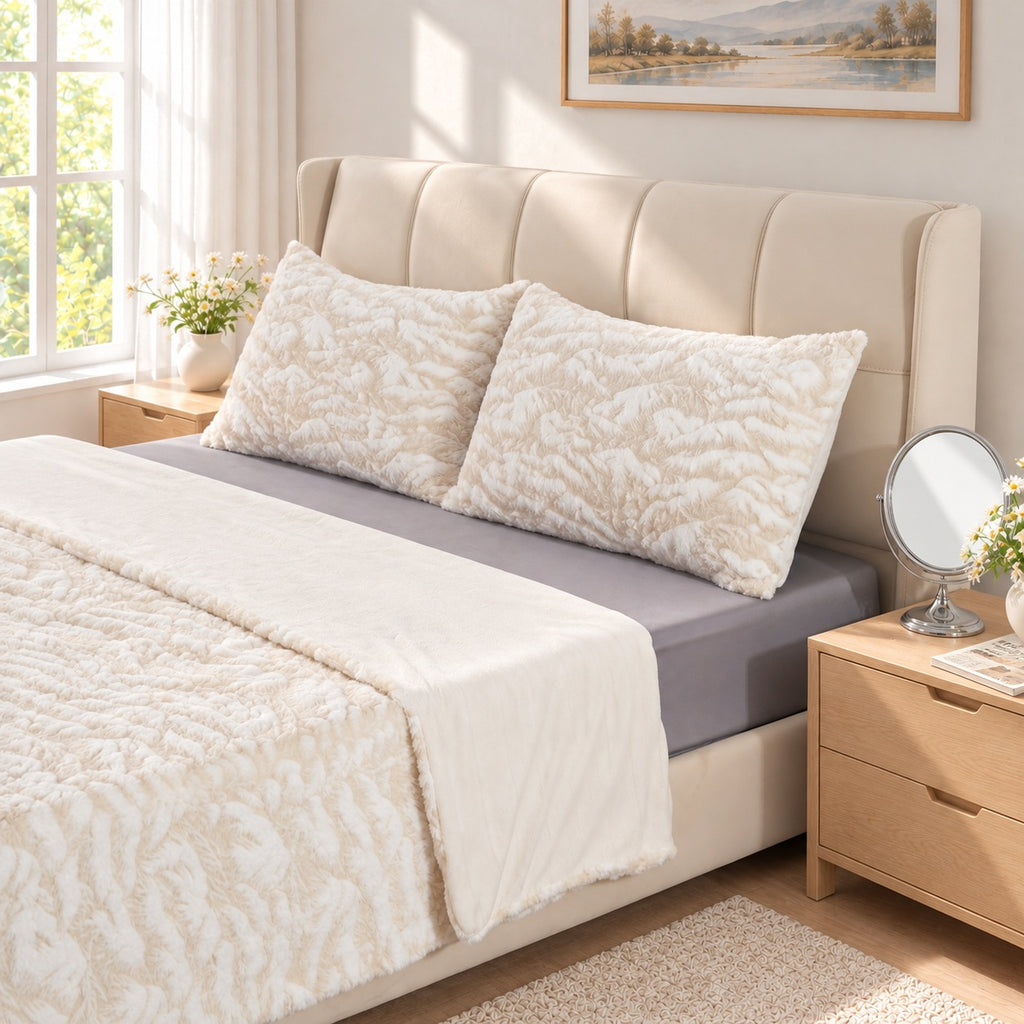 LA Marey Signature Patterned Comforter and Duvet (Size 200x1 cm) - Beige_8680717_1