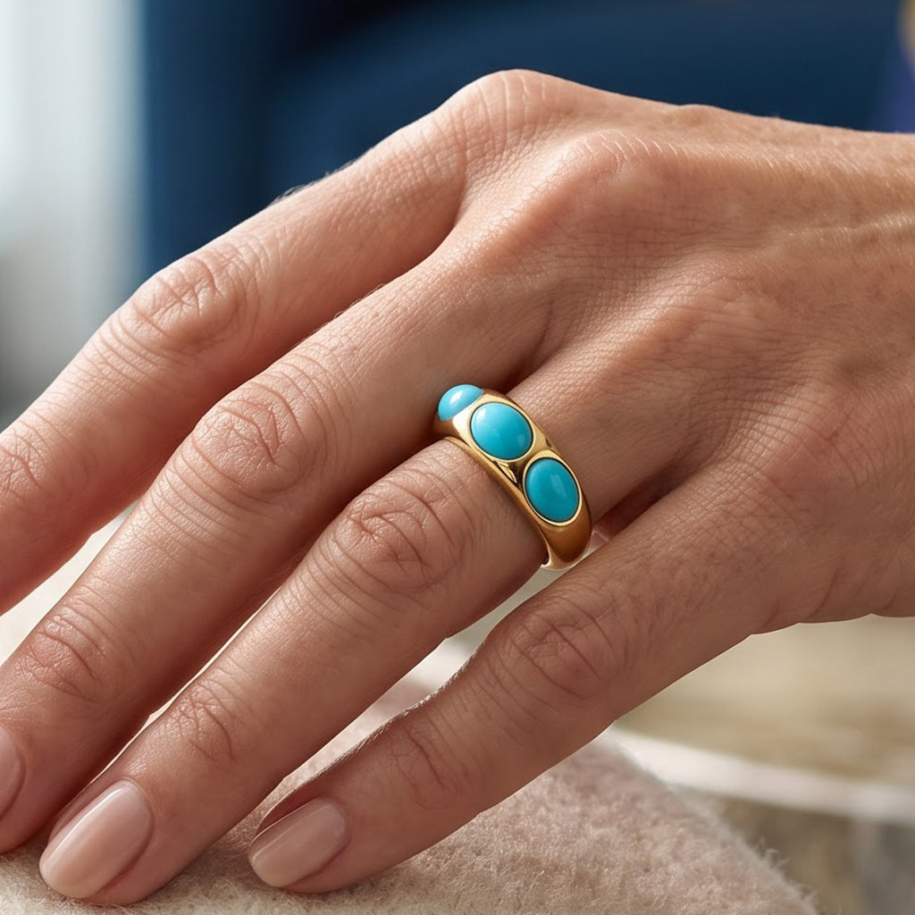 D'Joy Blue Turquoise Ring Sterling Silver  1.440  Ct. 8680924 1