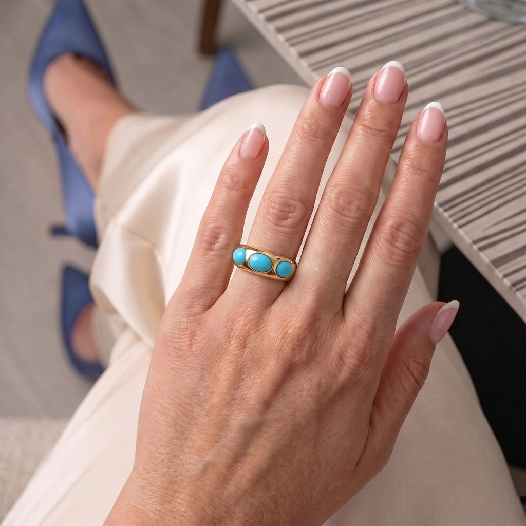 D'Joy Blue Turquoise Ring Sterling Silver  1.440  Ct._8680924_2