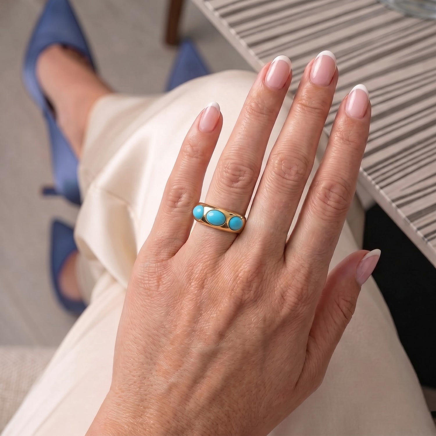 D'Joy Blue Turquoise Ring Sterling Silver  1.440  Ct. 8680924 2