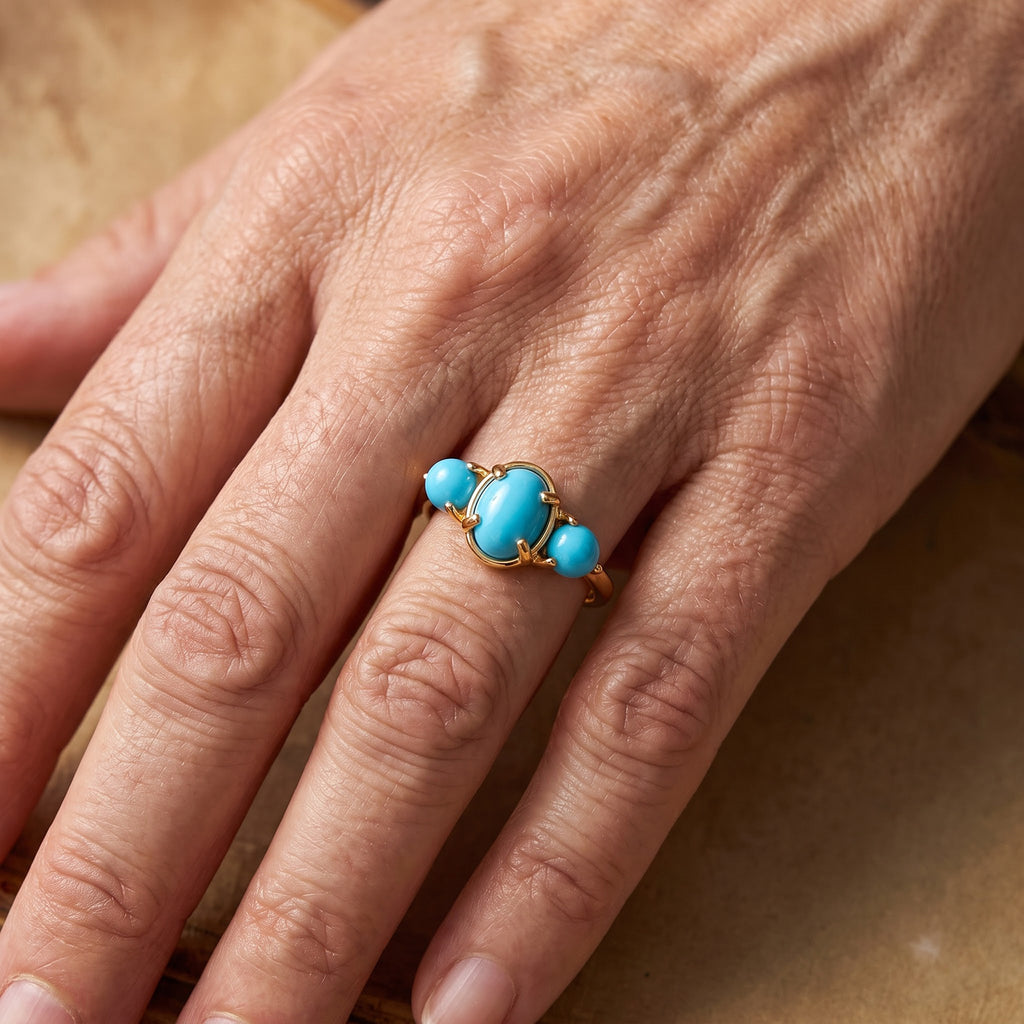 D'Joy Blue Turquoise Ring Sterling Silver  1.470  Ct._8680933_2